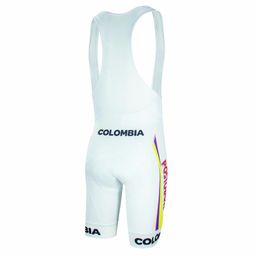 Abbigliamento Colombia 2017 Manica Corta e Pantaloncino Con Bretelle bianco - Clicca l'immagine per chiudere